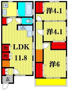 埼玉県三郷市早稲田3【一戸建】の間取り