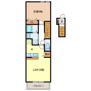 カーサ・中野【2階】の間取り