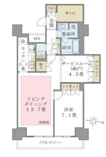 Brillia ist 東雲キャナルコート【10階】の間取り