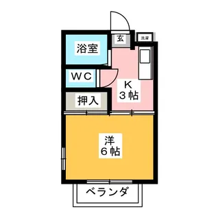 グリーンハイツB【2階】の間取り
