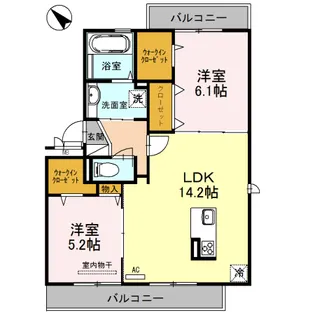 ルーチェ中百舌鳥【2階】の間取り
