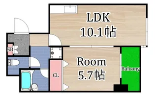 グランピア中央【6階】の間取り