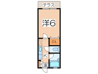 ハイツグリ-ンピア【1階】の間取り