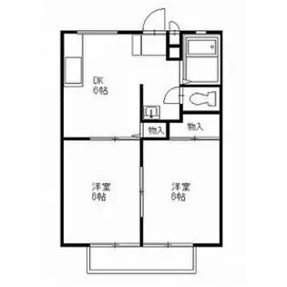 横塚ハイツ B【2階】の間取り