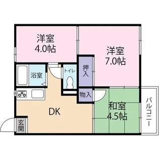 関山ハイツ【2階】の間取り