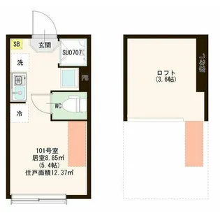 メゾン・コウ 西中延【1階】の間取り