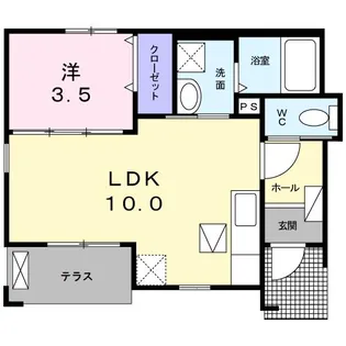 ヴィラ小塚山【1階】の間取り