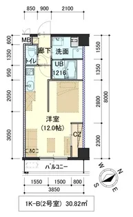 しゃとれ向山【1階】の間取り