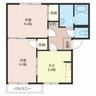 フレグランス平山B【2階】の間取り