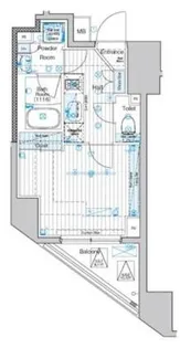 東京都中央区東日本橋2【マンション】の間取り