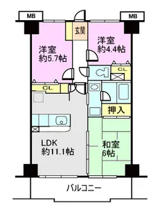 パークス新座【3階】の間取り