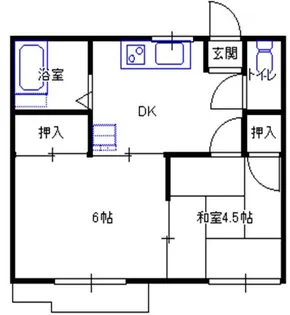込田コーポ【2階】の間取り