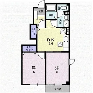ペズィーブル【1階】の間取り