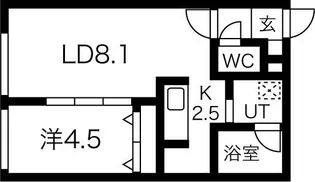 ヴィラーチェ旭町【1階】の間取り