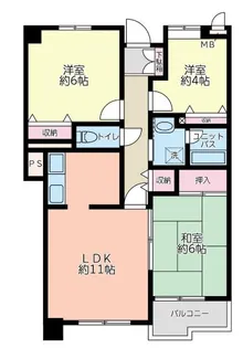 アークフィールズ市川【3階】の間取り