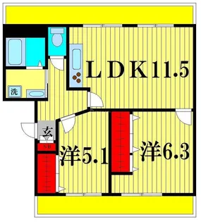 YKヴィレッジ【4階】の間取り