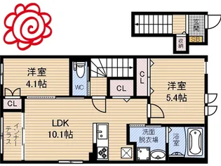 The NOOK west【2階】の間取り