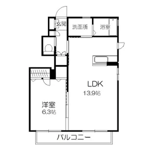 オレンジ ピール【1階】の間取り