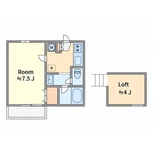 フラット六ノ坂【2階】の間取り