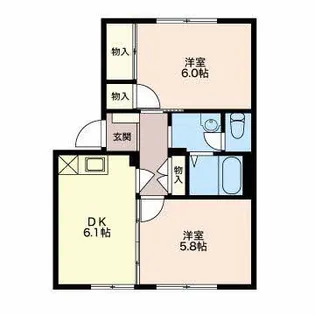 フレグランス豊A【1階】の間取り