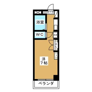 カレッジテラス【1階】の間取り