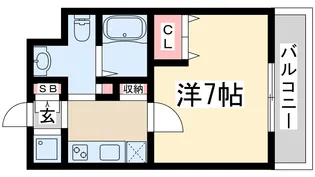 パークヒルズ新大阪ウィル【2階】の間取り