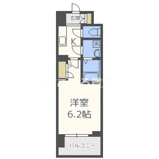 エスリード谷町六丁目レジデンス【2階】の間取り