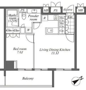 オーパスレジデンス恵比寿【3階】の間取り