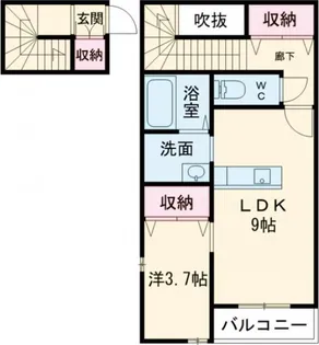 ドルチェ・ヴィータ東与賀A【2階】の間取り