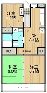 フローラ湘南A棟【3階】の間取り