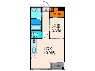 プラネシア東山三条【3階】の間取り
