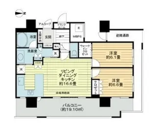 エルザグレース堀江タワー【23階】の間取り