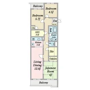 ベルテ松戸【2階】の間取り