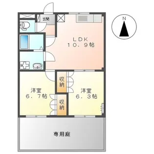 place de vert【1階】の間取り