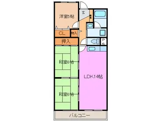 レマンソ デ カスガ【2階】の間取り