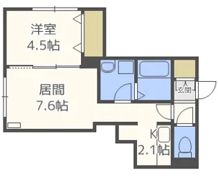カーサシャルドネ【1階】の間取り