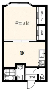 ビレッジ鶴ケ岡【2階】の間取り