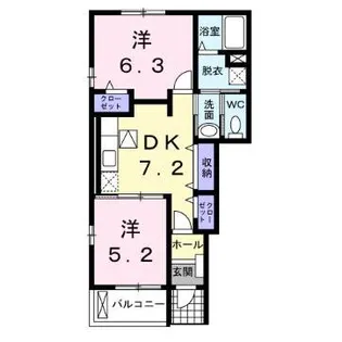 クルーセ【1階】の間取り