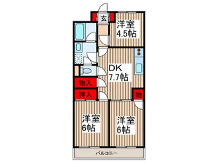 インペリアル本丸【6階】の間取り