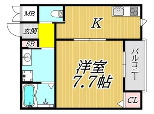 CROUD西川【1階】の間取り