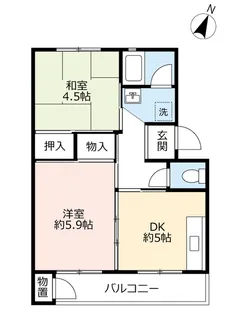 UR男山【3階】の間取り