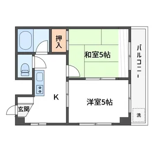 ライフK2【4階】の間取り