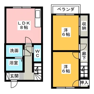 シダー’Sガーデン B棟【1階】の間取り
