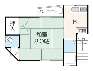 フラット若林【2階】の間取り