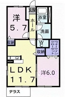 サニーエクセラン【1階】の間取り