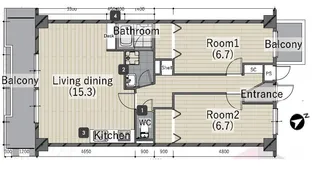シティレジデンスKAMIKO【2階】の間取り