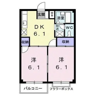 倉持ハイツパートII【1階】の間取り