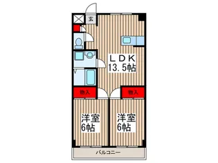 クローネ関【2階】の間取り