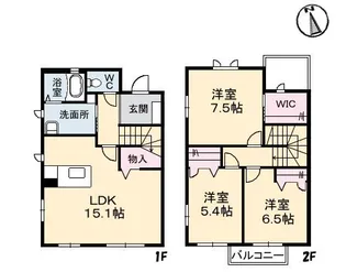 クラビス D棟【1階】の間取り