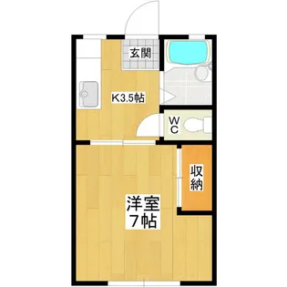 村山ハイツB棟【1階】の間取り